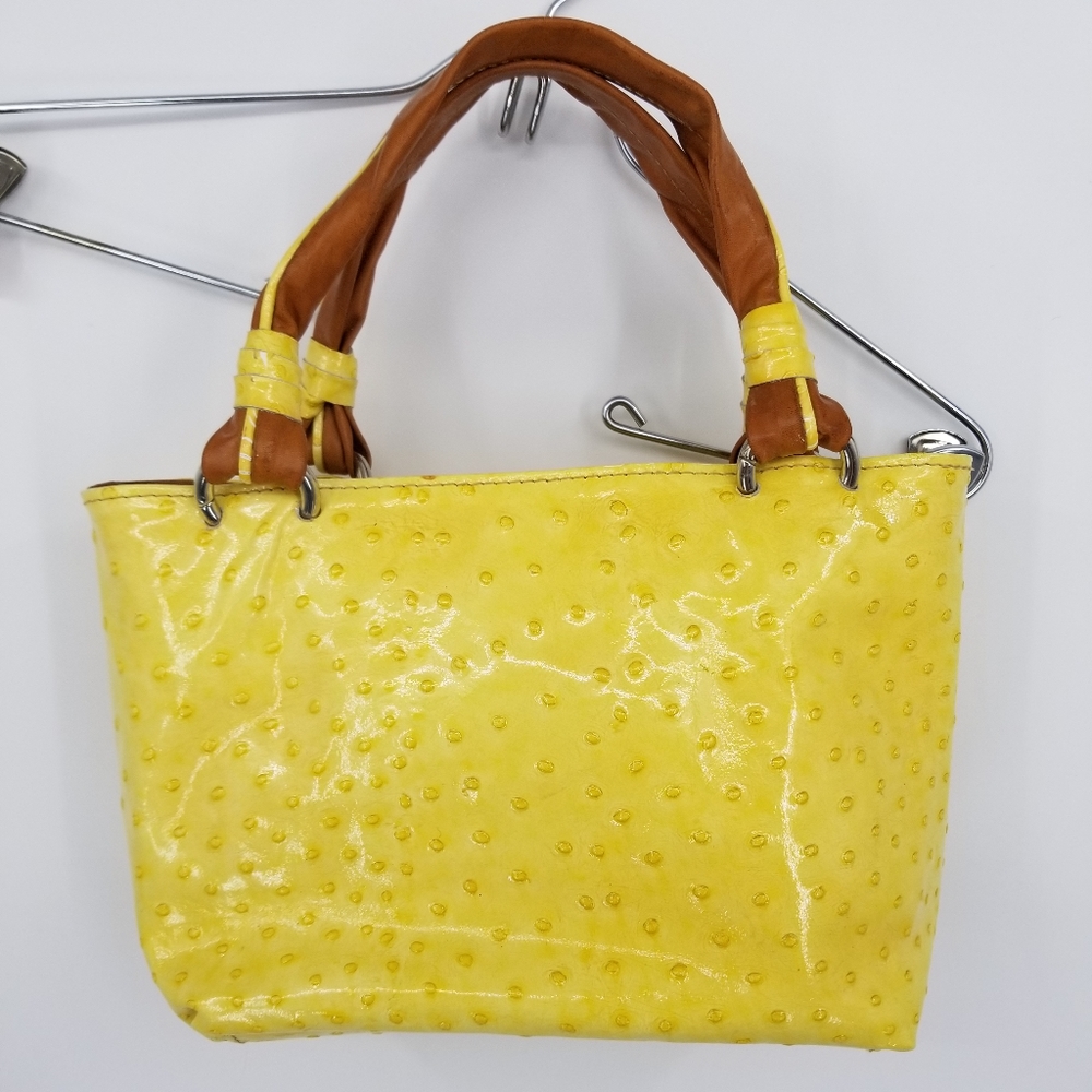 Ceoni Piero Genuine Leather Yellow Small Handbag